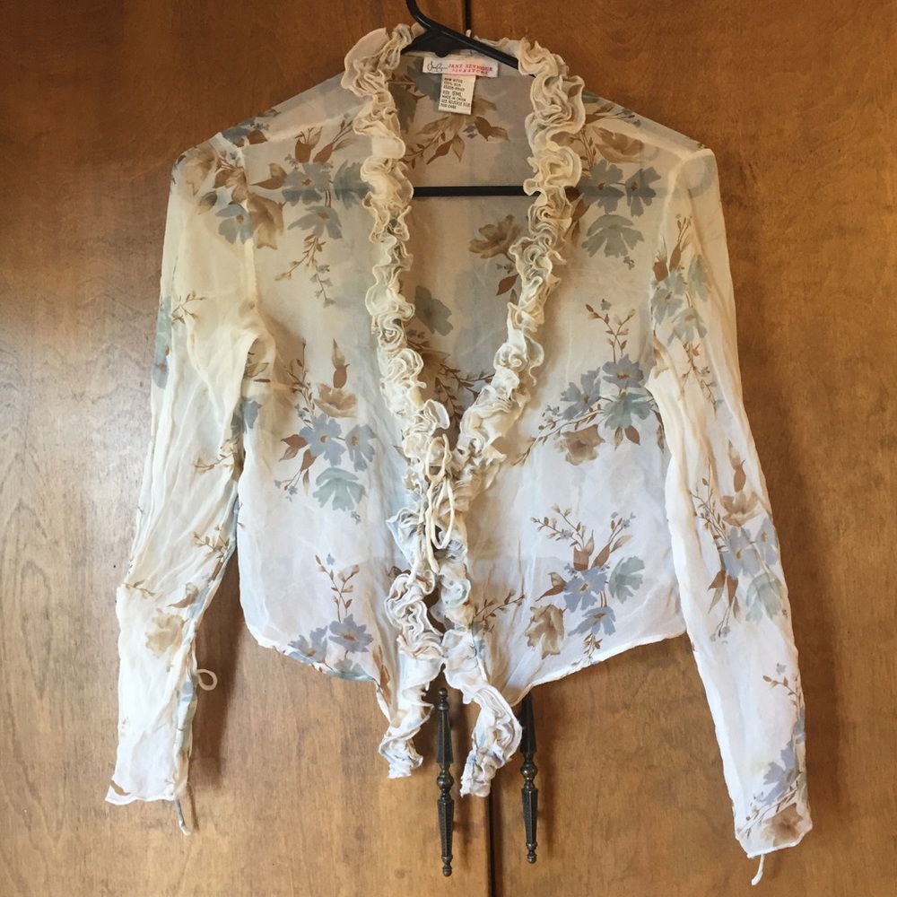 Jane Seymour Signature silk  ivory shrug